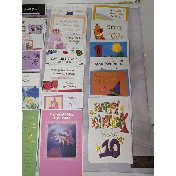 Lot Of 39 Popular Greetings Various Birthday Cards - Picture 5 of 5